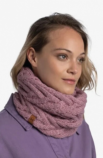 Шарф Buff Knitted & Fleece Caryn Rosé - Фото 4 большая