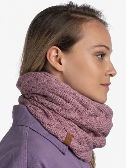 Шарф Buff Knitted & Fleece Caryn Rosé - Фото 5 большая