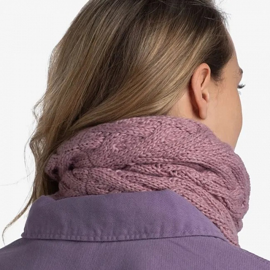 Шарф Buff Knitted & Fleece Caryn Rosé - Фото 6 большая