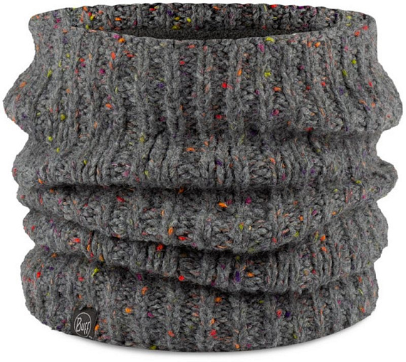 Шарф Buff Knitted & Fleece Kim Grey - Фото 2 большая