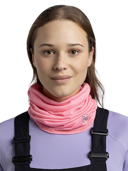 Бандана Buff Merino Lightweight Solid Rose Pink - Фото 3 большая
