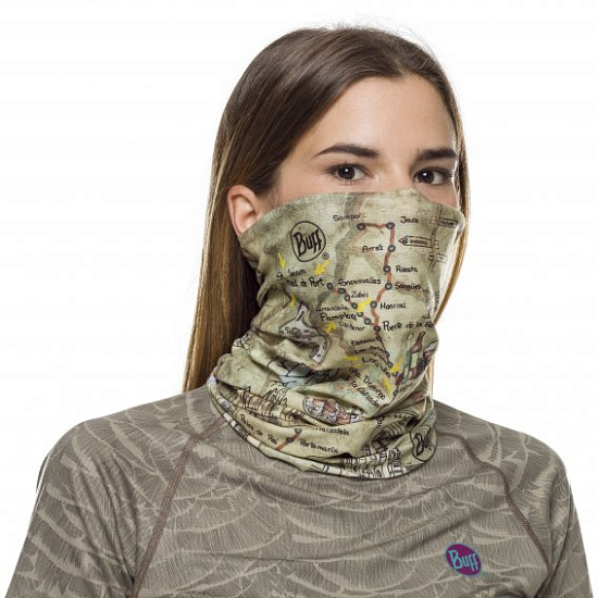 Бандана Buff CoolNet UV+ Licenses Neckwear Geo Topics Multi - Фото 3 большая