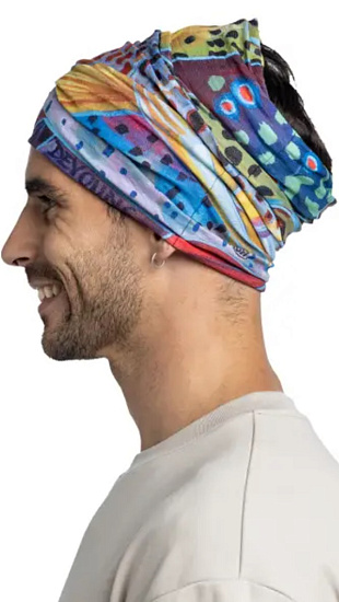 Бандана Buff CoolNet UV Trout Confetti - Фото 5 большая