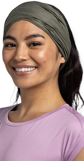 Бандана Buff CoolNet UV Solid Khaki - Фото 3 большая