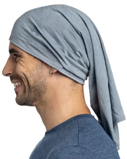 Бандана Buff Merino Lightweight Solid Flint - Фото 3 большая