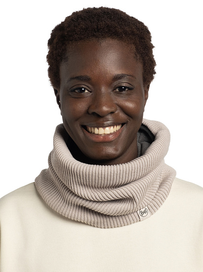 Шарф Buff Knitted & Fleece Renvi Birch Gray - Фото 3 большая