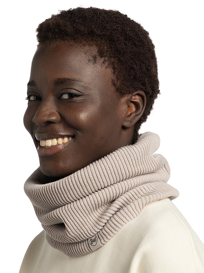 Шарф Buff Knitted & Fleece Renvi Birch Gray - Фото 4 большая