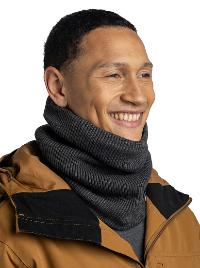 Шарф Buff Knitted & Fleece Renvi Grey Heather - Фото 4 большая