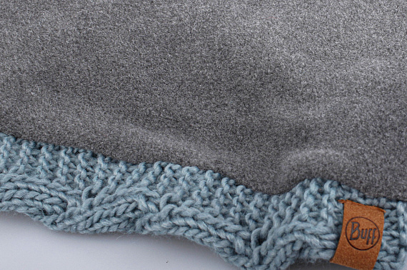 Шарф Buff Knitted & Fleece Caryn Blue Glass - Фото 5 большая