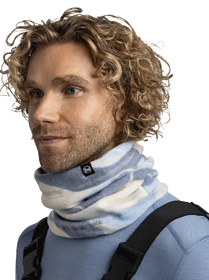 Шарф Buff Polar Prints Aguar Blue - Фото 4 большая