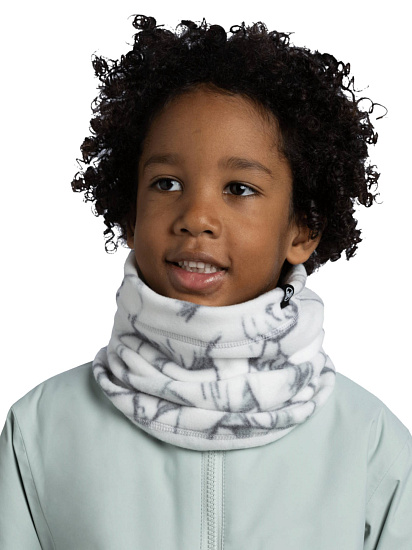 Шарф детский Buff Polar Prints Bargy White - Фото 3 большая