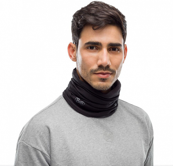 Бандана Buff Thermonet Solid Black - Фото 4 большая