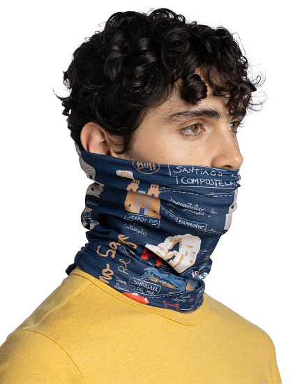 Бандана Buff CoolNet UV Camino Norte Navy - Фото 4 большая