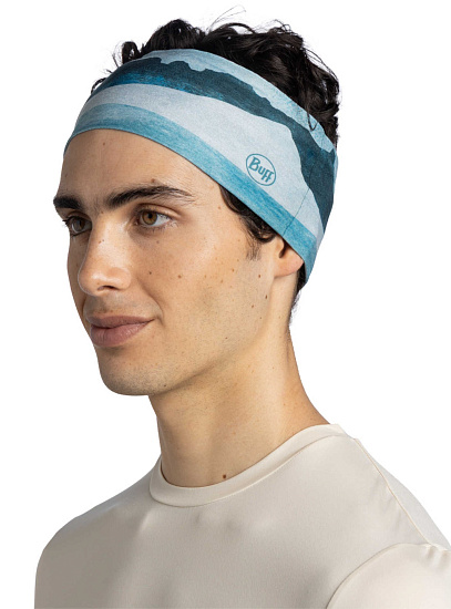 Повязка Buff CoolNet UV Wide Headband Aler Teal - Фото 3 большая