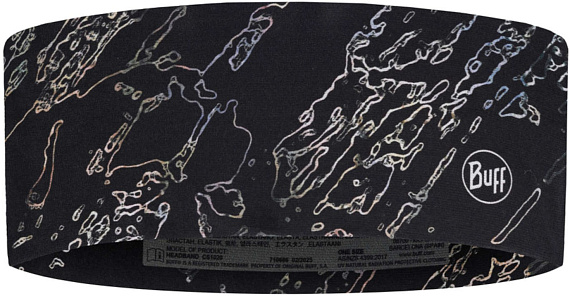 Повязка Buff CoolNet UV Wide Headband Anter Black - Фото 1 большая