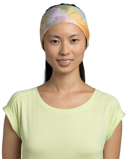 Повязка Buff CoolNet UV Wide Headband Esmerald Seagrove Green - Фото 2 большая