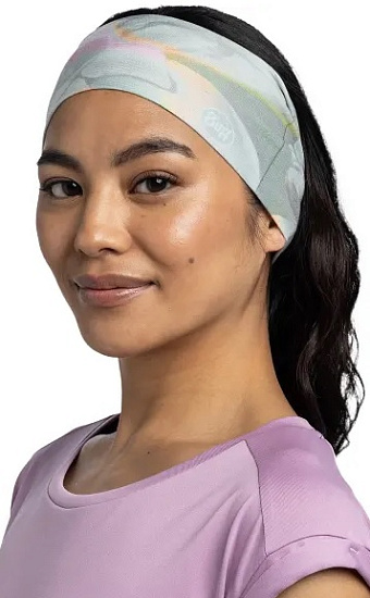 Повязка Buff CoolNet UV Ellipse Headband Esmerald Seagrove Green - Фото 3 большая