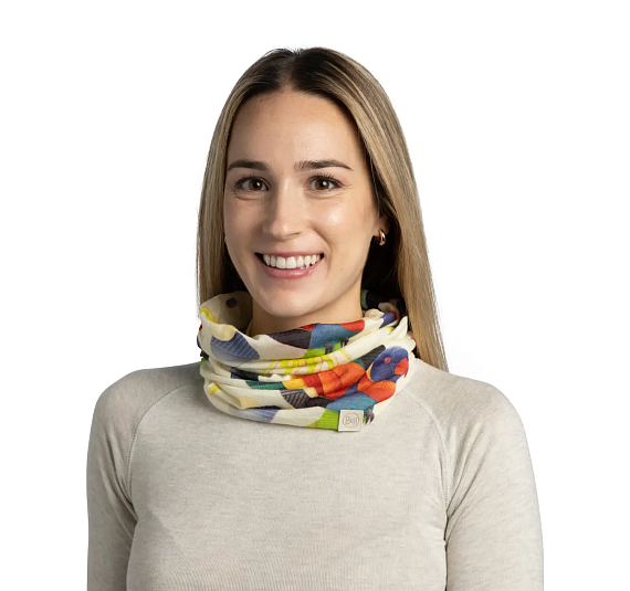 Бандана Buff Merino Lightweight Mareck Cloud - Фото 3 большая