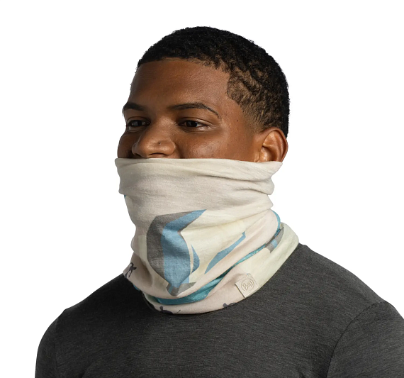 Бандана Buff Merino Lightweight Ekan Grey - Фото 4 большая