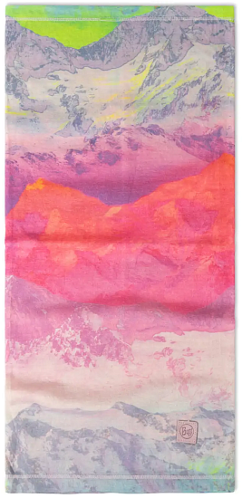 Бандана Buff Merino Lightweight Arci Lilac Ice - Фото 2 большая