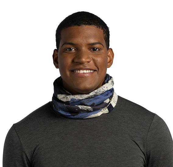 Бандана Buff Merino Lightweight Esyr Blue - Фото 3 большая