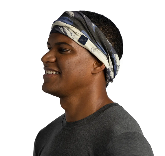 Бандана Buff Merino Lightweight Esyr Blue - Фото 4 большая
