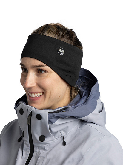 Повязка Buff Windproof Solid P Black - Фото 3 большая