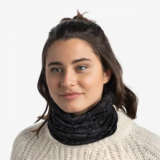 Бандана Buff Merino Lightweight Cashmere Black - Фото 2 большая