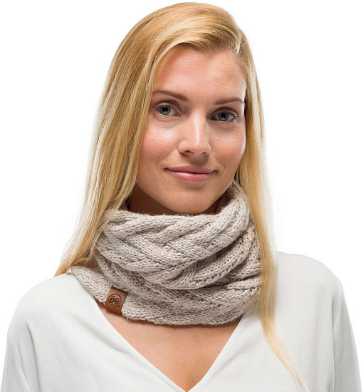 Шарф Buff Knitted & Fleece Neckwarmer Caryn Cru - Фото 2 большая