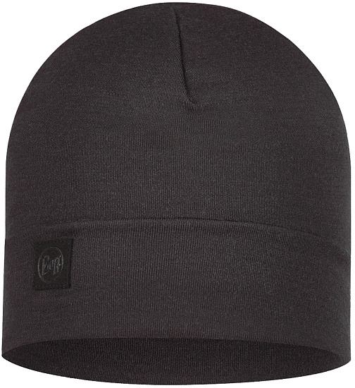 Шапка Buff HW Merino Wool Hat Solid Black - Фото 1 большая