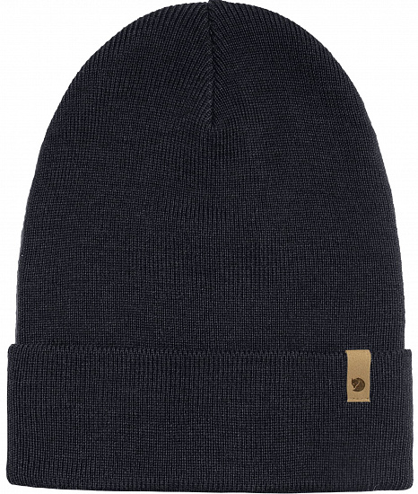 Шапка Fjallraven Classic Knit Dark Navy - Фото 2 большая