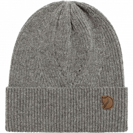 Шапка Fjallraven Directional Rib Grey - Фото 2 большая