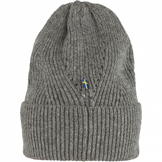 Шапка Fjallraven Directional Rib Grey - Фото 3 большая