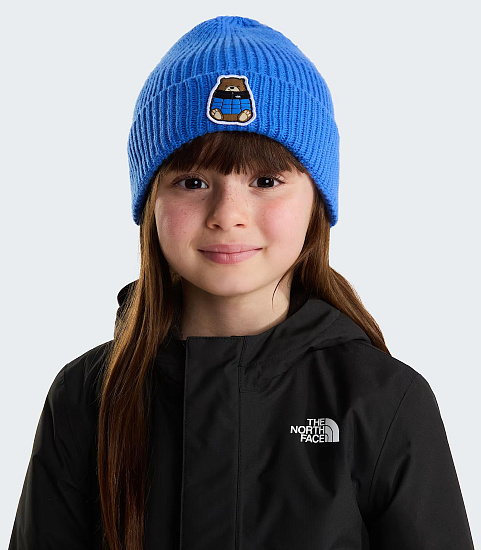 Шапка детская The North Face TNF Logo Box Cuffed Active Blue - Фото 3 большая