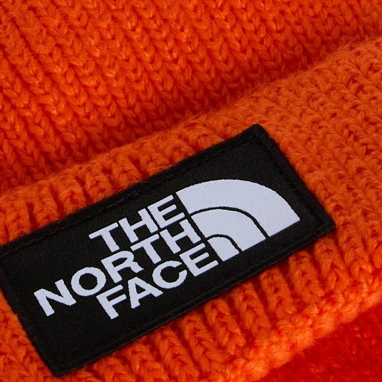 Шапка The North Face TNF Logo Box Cuffed TNF Orange - Фото 2 большая