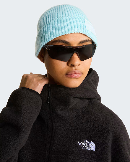 Шапка The North Face TNF Logo Box Cuffed Glacier - Фото 3 большая