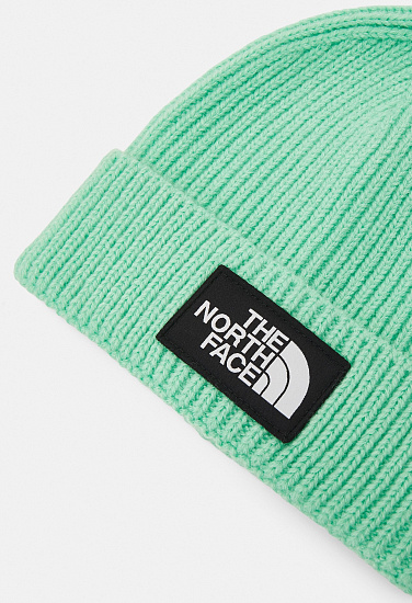 Шапка The North Face Logo Box Cuffed Spring Bud - Фото 3 большая