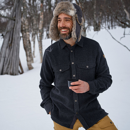 Шапка Fjallraven Singi Heater Dark Grey - Фото 2 большая