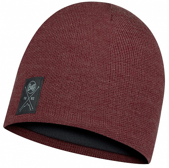 Шапка Buff Knitted & Fleece Hat Solid Maroon - Фото 1 большая