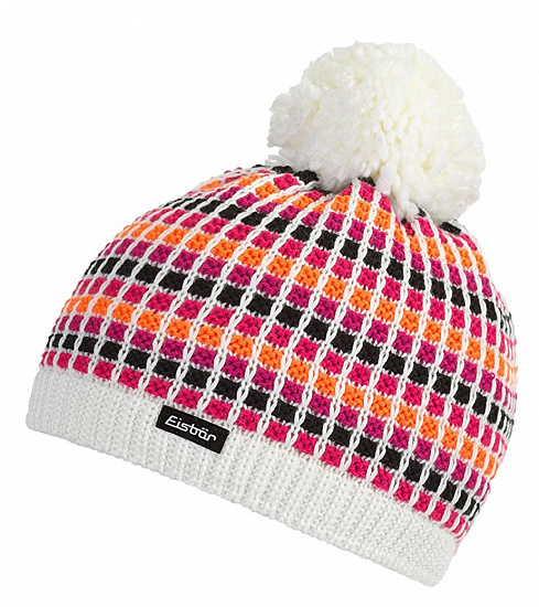Шапка Eisbar Timmy Pompon MU White/P.Pink/Schwarz/D.Pink - Фото 1 большая