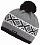 Шапка Eisbar Noma Pompon MU Schwarz/Graumele/White-Schwarz - Фото 1 малая
