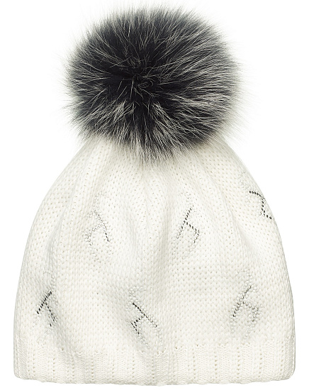 Шапка женская Toni Sailer Fur Metal Logo Bright White - Фото 1 большая