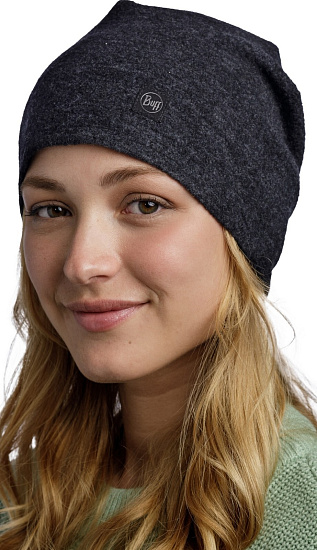 Шапка Buff Merino Fleece Black - Фото 2 большая