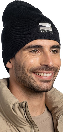 Шапка Buff Knitted Lilon Long Black - Фото 3 большая