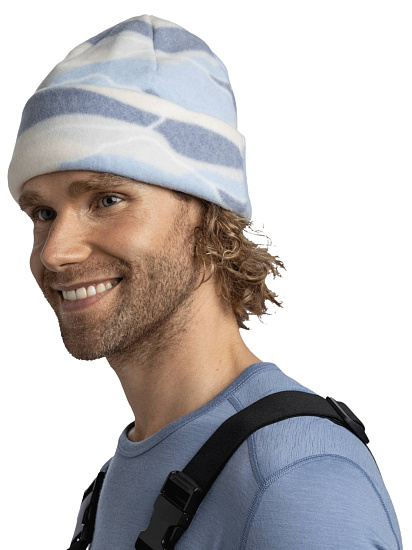 Шапка Buff Polar Prints Aguar Blue - Фото 4 большая