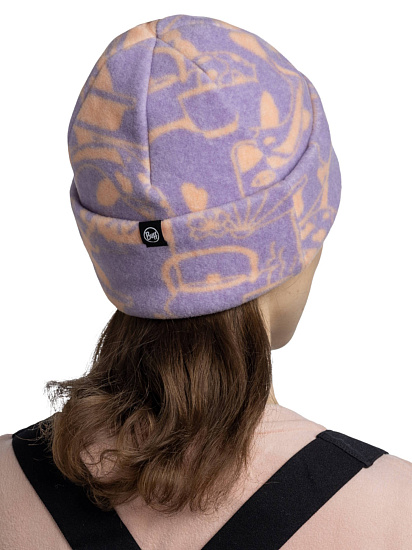 Шапка Buff Polar Prints Leta Grape Ice - Фото 5 большая
