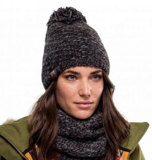 Шапка Buff Knitted & Polar Hat Agna Black - Фото 2 большая