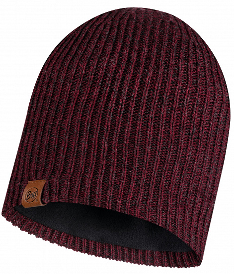 Шапка Buff Knitted&Polar Hat Lyne Maroon - Фото 1 большая