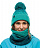 Шапка Buff Knitted&Polar Hat Masha Turquoise - Фото 2 малая