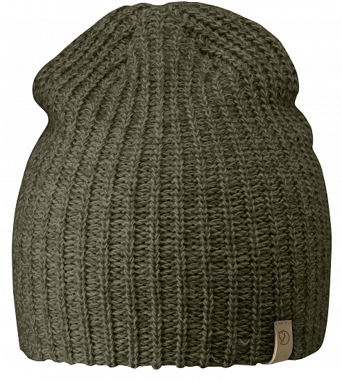 Шапка Fjallraven Ovik Melange Beanie Laurel Green - Фото 1 большая